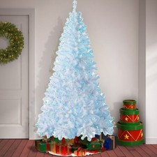 White Christmas Tree with Blue