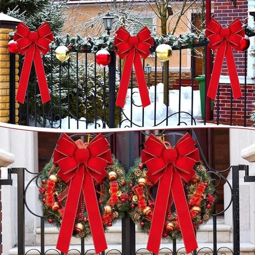 Christmas bows red outdoor - christmas,