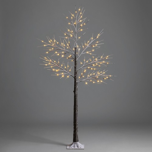 Snowy twig tree - twig, light